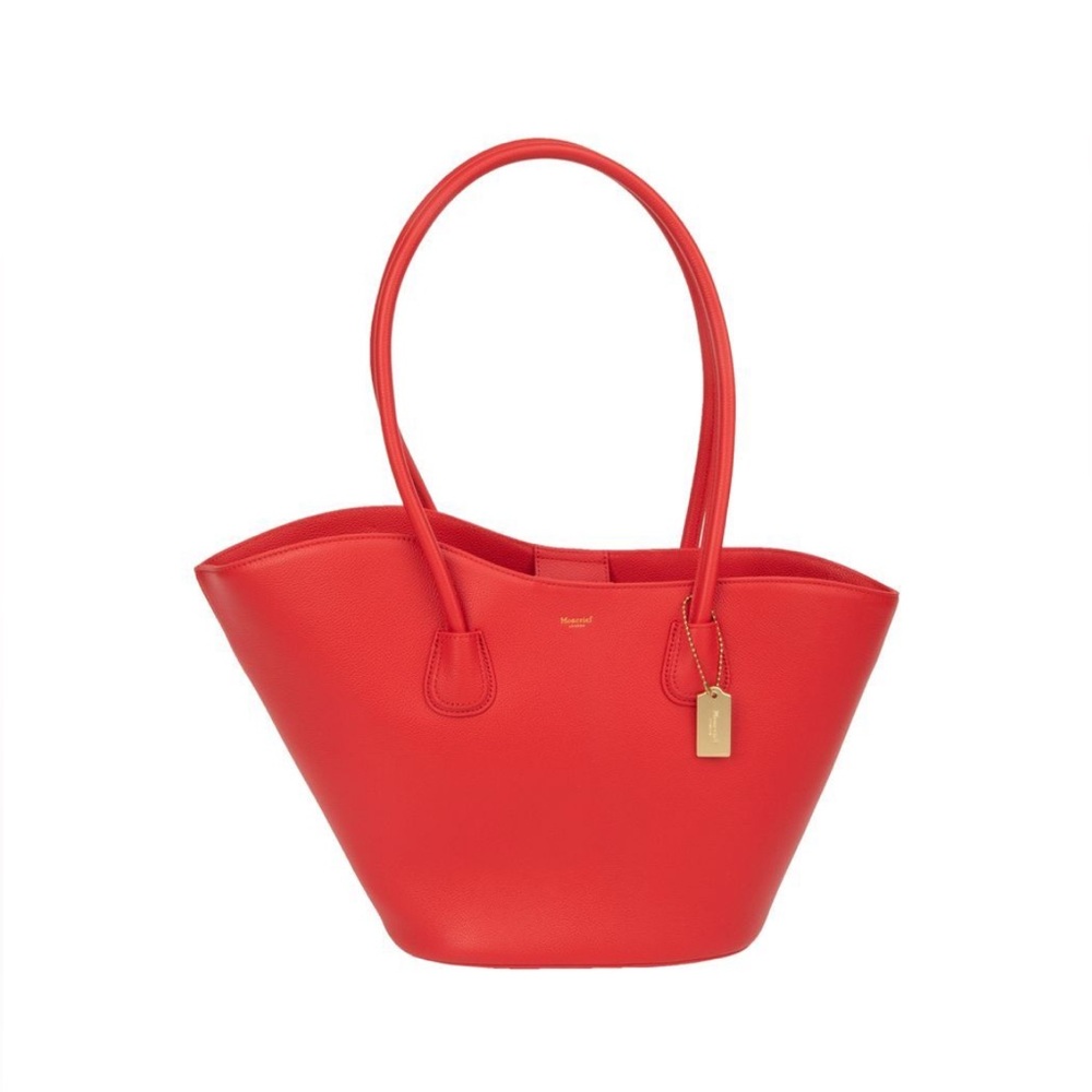 Moncrief Italian leather bucket tote.